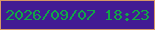 文字の大きさ：2、枠の色：d89766、背景の色：431b93、文字の色：11a746 無料ブログパーツのブログ時計