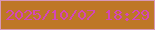 文字の大きさ：5、枠の色：d897b8、背景の色：be7727、文字の色：d446b7 無料ブログパーツのブログ時計
