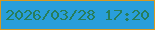 文字の大きさ：1、枠の色：d89820、背景の色：299eda、文字の色：277e5b 無料ブログパーツのブログ時計