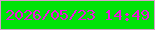 文字の大きさ：2、枠の色：d89ecb、背景の色：00e308、文字の色：ef14e1 無料ブログパーツのブログ時計