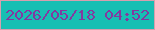 文字の大きさ：1、枠の色：d89fae、背景の色：17bfb3、文字の色：8339a0 無料ブログパーツのブログ時計