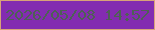 文字の大きさ：1、枠の色：d8a379、背景の色：832cb1、文字の色：4e6056 無料ブログパーツのブログ時計
