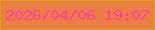 文字の大きさ：3、枠の色：d8a40e、背景の色：eb7d45、文字の色：fd439e 無料ブログパーツのブログ時計