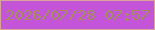文字の大きさ：1、枠の色：d8a59a、背景の色：c555d8、文字の色：a48e5e 無料ブログパーツのブログ時計