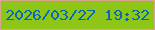 文字の大きさ：2、枠の色：d8a68d、背景の色：8dc616、文字の色：036ab9 無料ブログパーツのブログ時計
