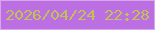 文字の大きさ：1、枠の色：d8a7eb、背景の色：bb6fe3、文字の色：c2c156 無料ブログパーツのブログ時計