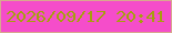 文字の大きさ：5、枠の色：d8a88f、背景の色：f54dca、文字の色：a5a00d 無料ブログパーツのブログ時計