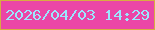 文字の大きさ：3、枠の色：d8ac41、背景の色：eb46a6、文字の色：9be7fe 無料ブログパーツのブログ時計