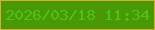 文字の大きさ：2、枠の色：d8ad32、背景の色：499906、文字の色：4fc214 無料ブログパーツのブログ時計