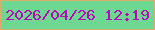 文字の大きさ：2、枠の色：d8af67、背景の色：6ed893、文字の色：b808ba 無料ブログパーツのブログ時計
