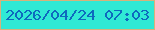 文字の大きさ：2、枠の色：d8b27b、背景の色：30e9d5、文字の色：0e6abe 無料ブログパーツのブログ時計