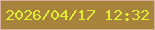 文字の大きさ：4、枠の色：d8b29f、背景の色：a7833b、文字の色：e2ec32 無料ブログパーツのブログ時計