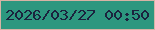 文字の大きさ：5、枠の色：d8b3a5、背景の色：2d977f、文字の色：1b233e 無料ブログパーツのブログ時計