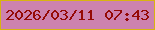 文字の大きさ：5、枠の色：d8b40f、背景の色：cd82ae、文字の色：950a06 無料ブログパーツのブログ時計