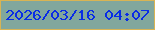 文字の大きさ：3、枠の色：d8b454、背景の色：81a79d、文字の色：092ce5 無料ブログパーツのブログ時計