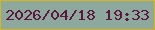 文字の大きさ：2、枠の色：d8b51d、背景の色：8da99e、文字の色：5d1640 無料ブログパーツのブログ時計