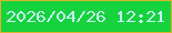 文字の大きさ：1、枠の色：d8b62a、背景の色：16d23d、文字の色：c5f0f4 無料ブログパーツのブログ時計