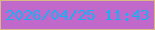 文字の大きさ：2、枠の色：d8b984、背景の色：c168cb、文字の色：1fadf2 無料ブログパーツのブログ時計