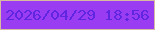 文字の大きさ：3、枠の色：d8baa3、背景の色：9a3df2、文字の色：6025e0 無料ブログパーツのブログ時計