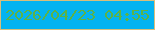 文字の大きさ：3、枠の色：d8be7c、背景の色：03b3f1、文字の色：5bb347 無料ブログパーツのブログ時計