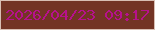 文字の大きさ：4、枠の色：d8bfb4、背景の色：733425、文字の色：b6118d 無料ブログパーツのブログ時計