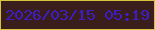 文字の大きさ：5、枠の色：d8c43f、背景の色：391e1b、文字の色：3e1dc8 無料ブログパーツのブログ時計