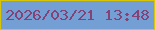文字の大きさ：2、枠の色：d8c507、背景の色：739fd4、文字の色：844377 無料ブログパーツのブログ時計