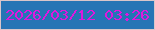 文字の大きさ：3、枠の色：d8c6ca、背景の色：2575b5、文字の色：de18dd 無料ブログパーツのブログ時計
