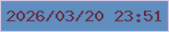 文字の大きさ：5、枠の色：d8c6e5、背景の色：608ebf、文字の色：672b40 無料ブログパーツのブログ時計