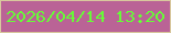 文字の大きさ：1、枠の色：d8c79d、背景の色：ba6396、文字の色：67fb38 無料ブログパーツのブログ時計
