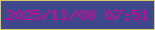 文字の大きさ：4、枠の色：d8ca64、背景の色：3e488a、文字の色：d5039d 無料ブログパーツのブログ時計
