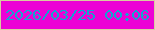 文字の大きさ：2、枠の色：d8cc9f、背景の色：ec02d5、文字の色：11a5d1 無料ブログパーツのブログ時計