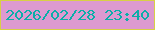 文字の大きさ：1、枠の色：d8d046、背景の色：dd9ad0、文字の色：0aaea8 無料ブログパーツのブログ時計