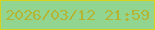 文字の大きさ：5、枠の色：d8d21e、背景の色：91d591、文字の色：b4b535 無料ブログパーツのブログ時計