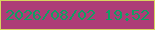 文字の大きさ：1、枠の色：d8d45f、背景の色：ad3c77、文字の色：109f63 無料ブログパーツのブログ時計