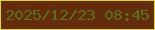 文字の大きさ：4、枠の色：d8d534、背景の色：642b0c、文字の色：5b7116 無料ブログパーツのブログ時計