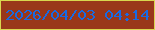 文字の大きさ：1、枠の色：d8d64f、背景の色：99371a、文字の色：186ae3 無料ブログパーツのブログ時計