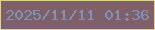 文字の大きさ：1、枠の色：d8d88a、背景の色：7f5f68、文字の色：7e93b7 無料ブログパーツのブログ時計