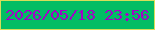 文字の大きさ：2、枠の色：d8de59、背景の色：03bd64、文字の色：a402c7 無料ブログパーツのブログ時計