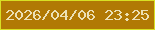 文字の大きさ：4、枠の色：d8e024、背景の色：b17904、文字の色：ece0b4 無料ブログパーツのブログ時計