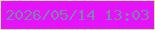 文字の大きさ：4、枠の色：d8e293、背景の色：e413fb、文字の色：8082a6 無料ブログパーツのブログ時計