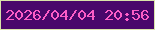 文字の大きさ：2、枠の色：d8e3a9、背景の色：49076b、文字の色：fd5dc7 無料ブログパーツのブログ時計
