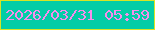 文字の大きさ：5、枠の色：d8e424、背景の色：03cda6、文字の色：f78eec 無料ブログパーツのブログ時計