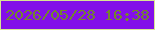 文字の大きさ：3、枠の色：d8e593、背景の色：830fe9、文字の色：73862c 無料ブログパーツのブログ時計