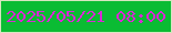 文字の大きさ：4、枠の色：d8e5c0、背景の色：0abc33、文字の色：d928d5 無料ブログパーツのブログ時計