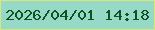 文字の大きさ：2、枠の色：d8e67a、背景の色：96d9c6、文字の色：0f5323 無料ブログパーツのブログ時計
