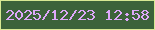 文字の大きさ：1、枠の色：d8e993、背景の色：3c633a、文字の色：dea8fb 無料ブログパーツのブログ時計