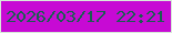 文字の大きさ：2、枠の色：d8e9d9、背景の色：c70ad4、文字の色：195e50 無料ブログパーツのブログ時計