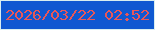 文字の大きさ：3、枠の色：d8eef0、背景の色：0f58d1、文字の色：e65759 無料ブログパーツのブログ時計