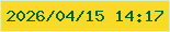 文字の大きさ：3、枠の色：d8efce、背景の色：f7db28、文字の色：056421 無料ブログパーツのブログ時計